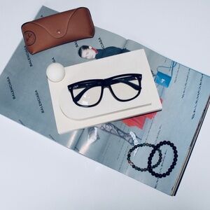 RAY-BAN Black Frame Clear Lens Glasses